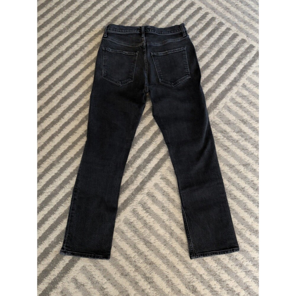 Agolde Riley High Rise Straight Crop Jeans Panoramic Black Size 26 - Picture 5 of 7
